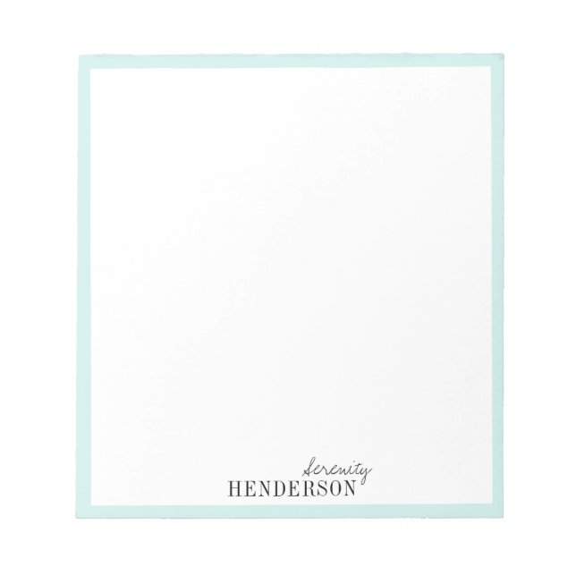 Minimalist professional personalized stationery notepad (Front)