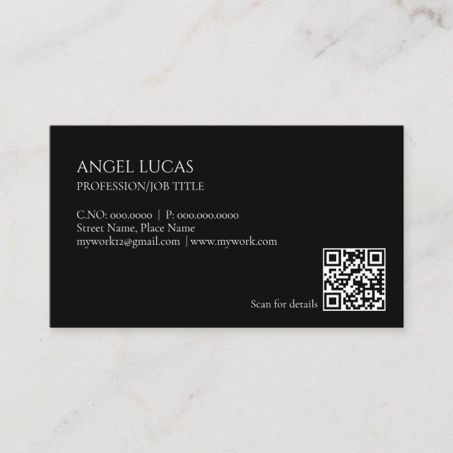  Minimalist Professional Plain  Business Card (Front)
