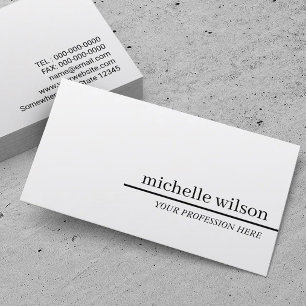 Minimalist Professional Plain Elegant Business Card