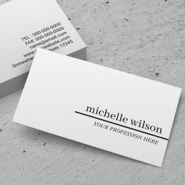Minimalist Professional Plain Elegant Business Card (Creator Uploaded)