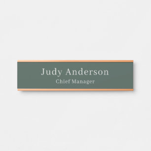 Minimalist Professional Plain Modern Elegant Door Sign