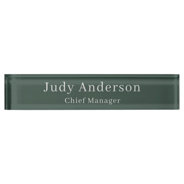 Minimalist Professional Plain Modern Elegant Nameplate (Front)