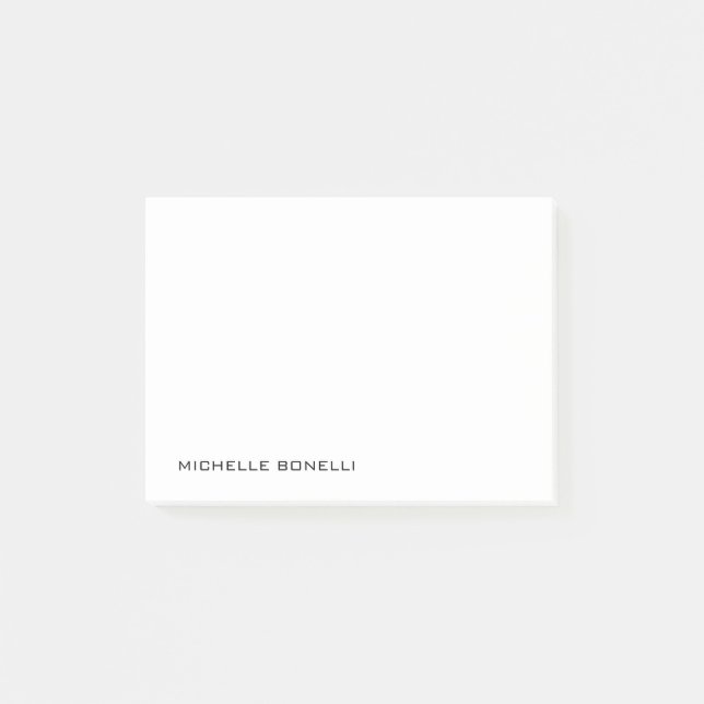 Minimalist Professional Plain Modern Post-it Notes (Front)