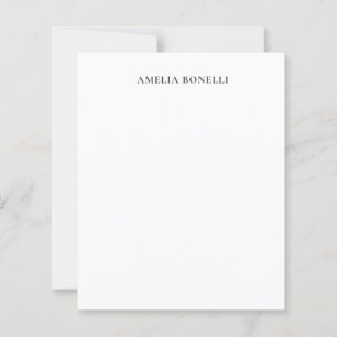 Minimalist Professional Plain Name Paper Sheet