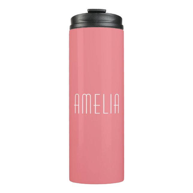 Minimalist Professional Plain Simple Name Thermal Tumbler (Front)