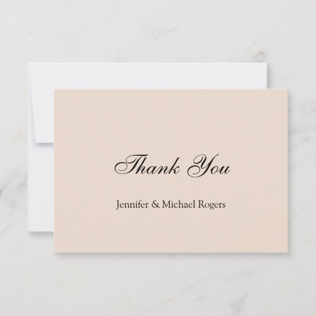 Minimalist Professional Plain Thank You Card (Front)