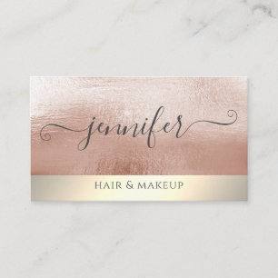 Minimalist professional rose gold foil business card