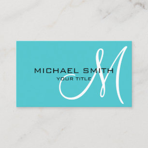 Minimalist Professional Sea Serpent Monogram Business Card