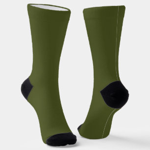 Minimalist Professional Solid Army Green Colour Socks