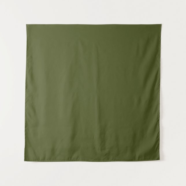 Minimalist Professional Solid Army Green Colour Tapestry (Front)