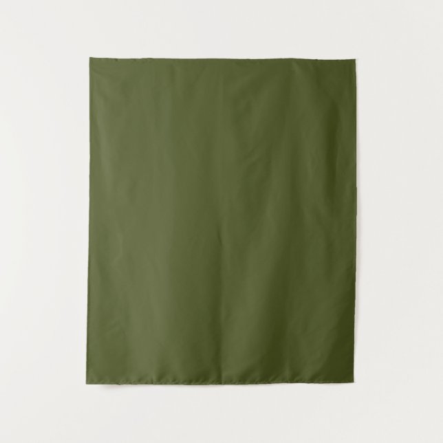 Minimalist Professional Solid Army Green Colour Tapestry (Front)