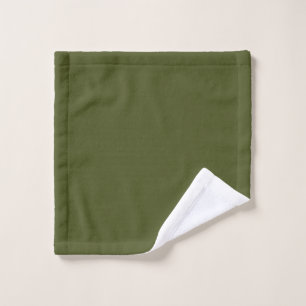 Minimalist Professional Solid Army Green Colour Wash Cloth