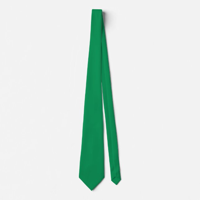 Minimalist Professional Solid Spanish Green Colour Tie (Front)