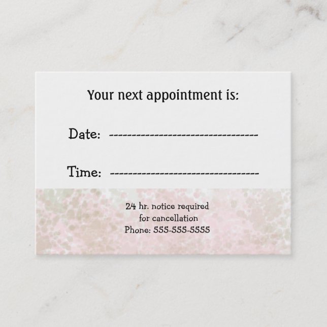 Minimalist Professional Specialist Appointment (Front)