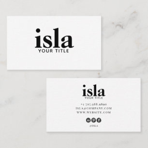 Minimalist Professional Typography Logo Business Card