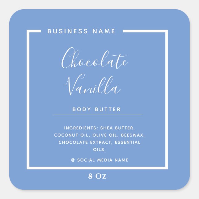 Minimalist professional typography  product  squar square sticker (Front)