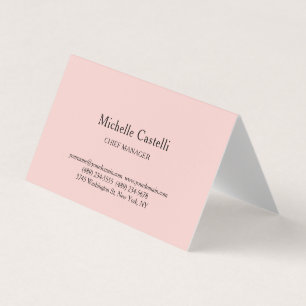 Minimalist Professional Unique Classical Pastel Business Card