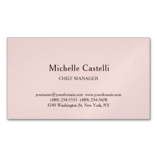 Minimalist Professional Unique Classical Pastel Magnetic Business Card