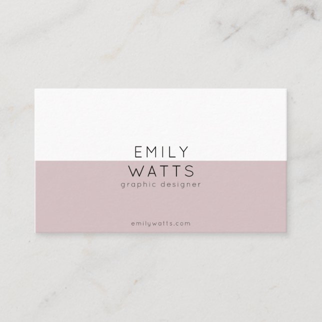 Minimalist Professional White Beige Feminine Business Card (Front)