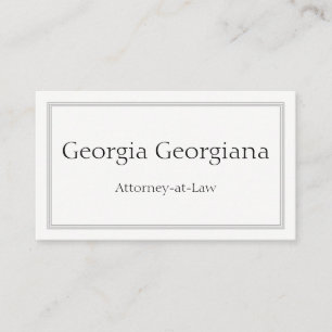 Minimalist & Professional, With Triple-Line Border Business Card