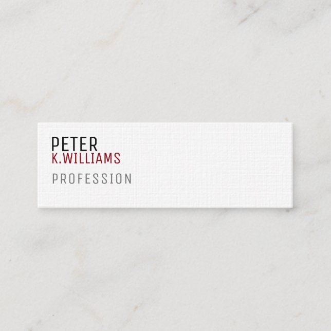 minimalist profile card for any profession (Front)
