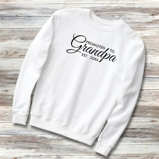 Minimalist Promoted To Grandpa Est. Year Sweatshirt