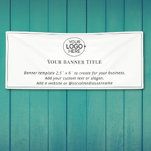 Minimalist Promotional Add your Logo Business Banner