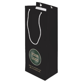 Minimalist Promotional Business Company Logo Wine Gift Bag