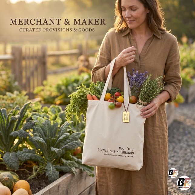 Minimalist Provisions & Errands Typography Tote Bag (#ForFamily)