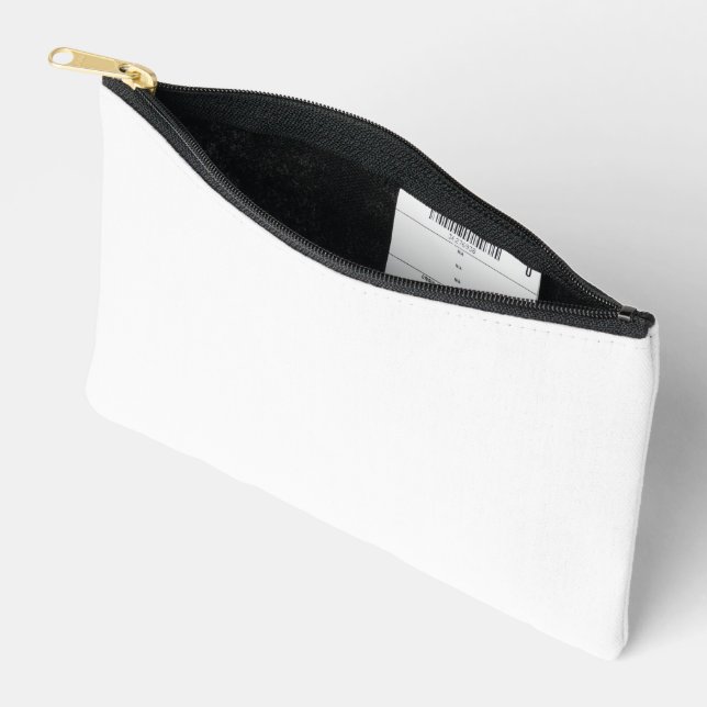 Minimalist Pure White Pouch for Small Item Storage (Open)