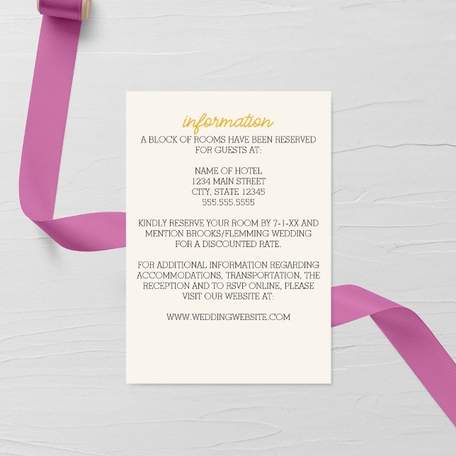 Minimalist Purple Aster Wedding Enclosure Card (Creator Uploaded)