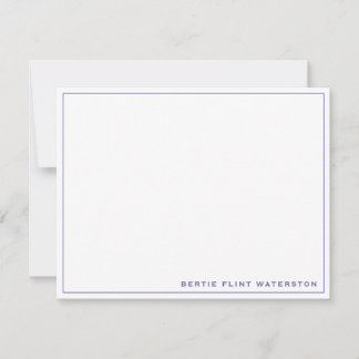 Minimalist Purple Border Note Card