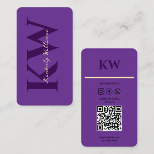 Minimalist Purple Business Card – Custom Name