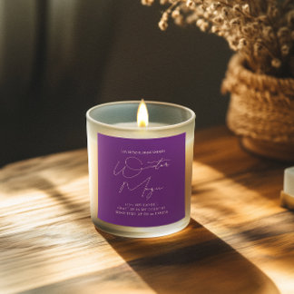 Minimalist Purple Candle Product Label