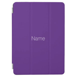 Minimalist purple custom name monogram initials  iPad air cover