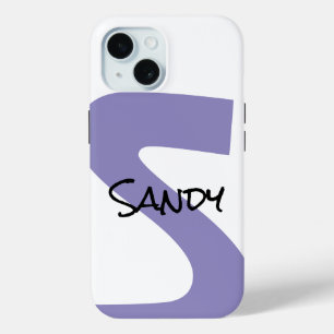 Minimalist Purple Handwriting Personalised Name  iPhone 15 Case