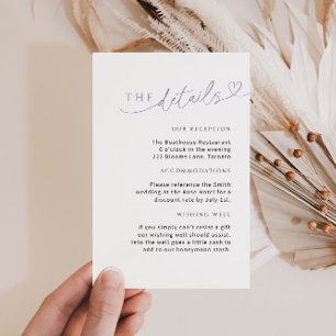Minimalist Purple Lilac Detail Card with Heart