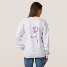 Minimalist Purple Rose Sweatshirt