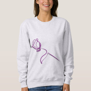 ​Minimalist Purple Rose Sweatshirt