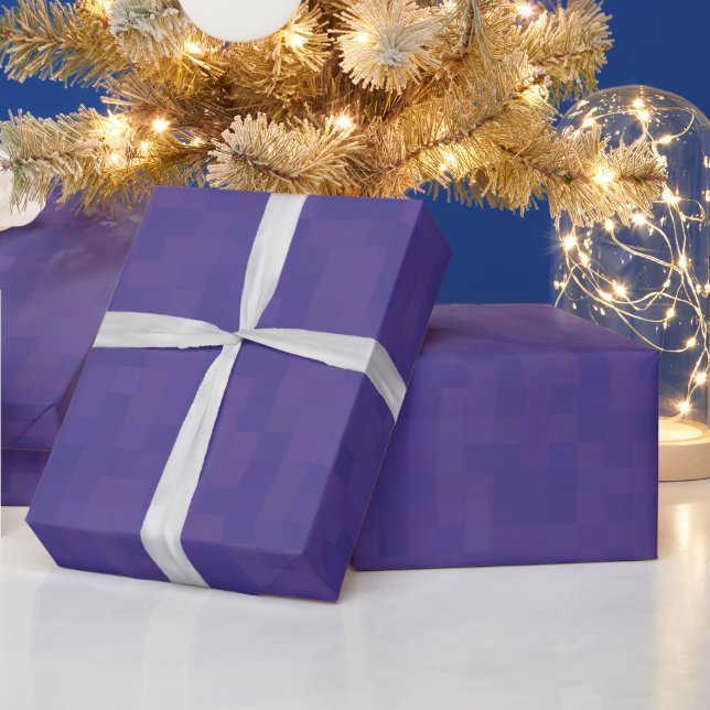 Minimalist purple violet pattern modern gift wrapping paper (Holidays)
