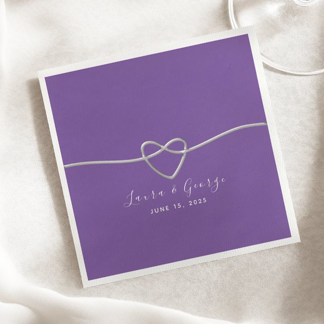 Minimalist Purple Wedding Napkins (Creator Uploaded)