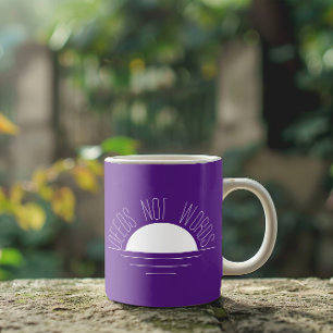Minimalist purple white sun inspirational quote coffee mug