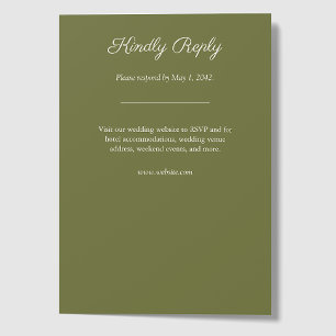 Minimalist Purple Wildflower Wedding RSVP Card