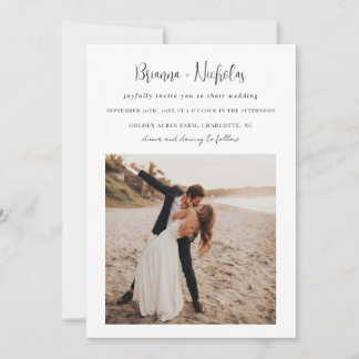 Minimalist QR Code All in One Wedding Invitation