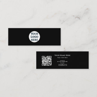 Minimalist QR Code Business Card with Custom Logo