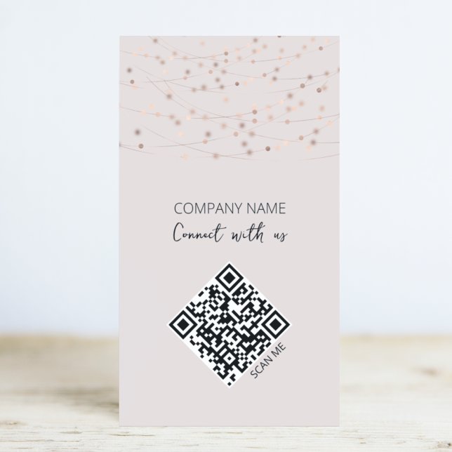 Minimalist QR Code Connect With Us Business Card (Creator Uploaded)