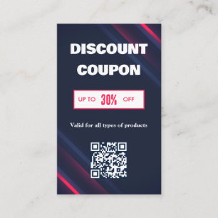 Minimalist QR Code Discount Card