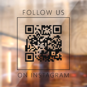 Minimalist QR Code Follow Us on Instagram