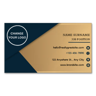 Minimalist QR Code Logo Business Card Magnet