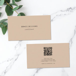 Minimalist QR Code Professional Business Card